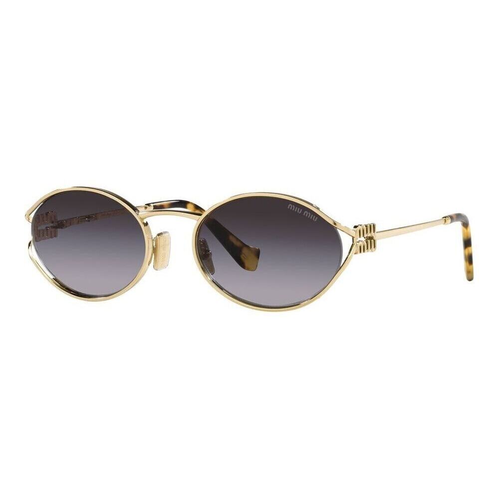 MIU MIU MU52YS ZVN5D1 Pale Gold Havana Grey Gradient Women Sunglasses AUTHENTIC